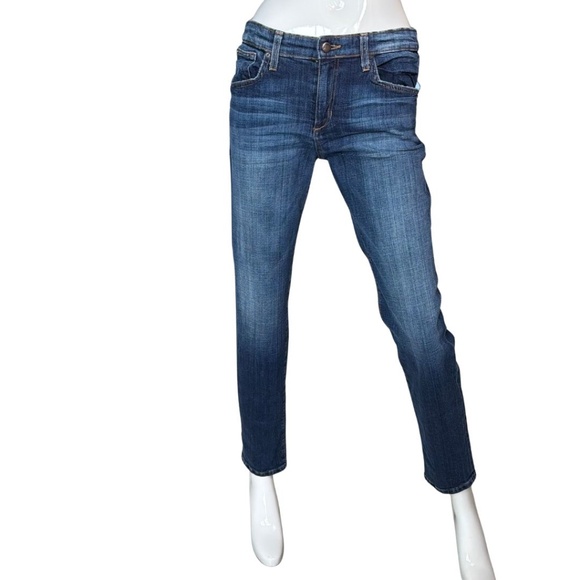 Joe's Jeans Denim - Joe's Jeans Straight Ankle Genna Medium‎ Wash Stretch Mid Rise Size 29 NWT
